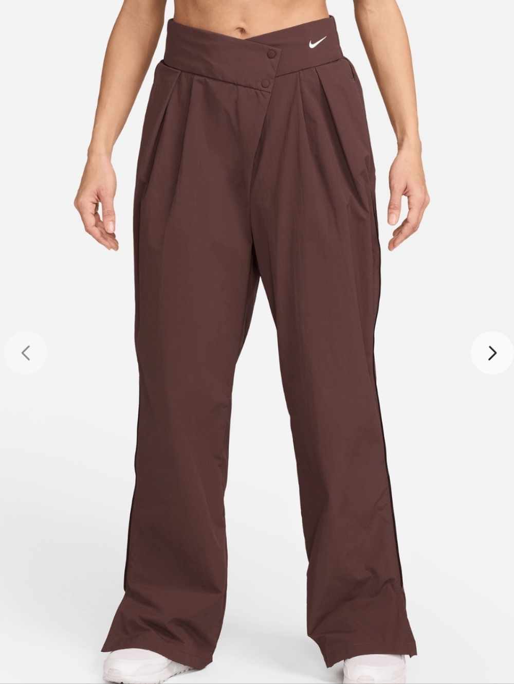 Nike Assymetrical Waist Women's Brown Pants, XS
